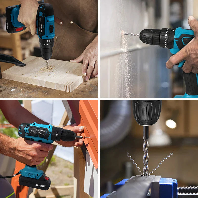 🔩 Makita Impact Pro™ - Taladro Inalámbrico de 24V + Maletín Profesional con Accesorios + 2 Baterías 🔋
