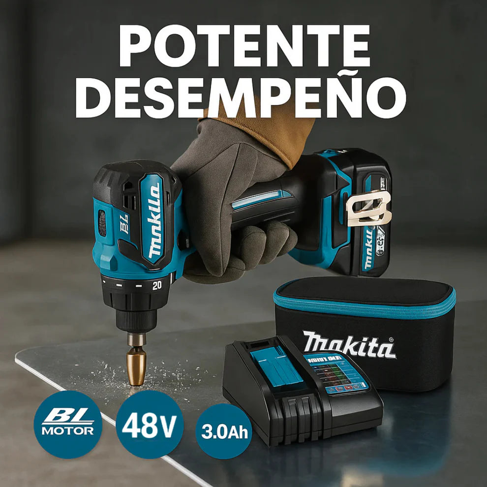 🔩 Makita Impact Pro™ - Taladro Inalámbrico de 24V + Maletín Profesional con Accesorios + 2 Baterías 🔋